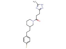 3-[2-(4-fluorophenyl)ethyl]-1-[3-(5-methyl-1H-1,2,4-triazol-3-yl)propanoyl]piperidine