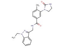 N-[(1-ethyl-1H-indazol-3-yl)methyl]-4-methyl-3-(2-oxo-1-imidazolidinyl)benzamide