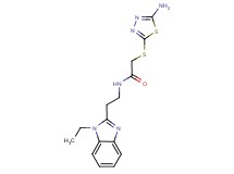 2-[(5-amino-1,3,4-thiadiazol-2-yl)thio]-N-[2-(1-ethyl-1H-benzimidazol-2-yl)ethyl]acetamide