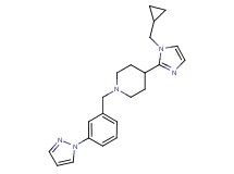 4-[1-(cyclopropylmethyl)-1H-imidazol-2-yl]-1-[3-(1H-pyrazol-1-yl)benzyl]piperidine