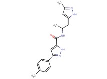 N-[1-methyl-2-(3-methyl-1H-pyrazol-5-yl)ethyl]-3-(4-methylphenyl)-1H-pyrazole-5-carboxamide