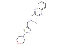 N-methyl-1-(2-morpholin-4-yl-1,3-thiazol-5-yl)-N-(quinoxalin-2-ylmethyl)methanamine