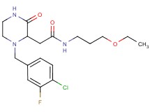 2-[1-(4-chloro-3-fluorobenzyl)-3-oxo-2-piperazinyl]-N-(3-ethoxypropyl)acetamide