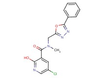 5-chloro-2-hydroxy-N-methyl-N-[(5-phenyl-1,3,4-oxadiazol-2-yl)methyl]nicotinamide