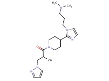 N,N-dimethyl-3-(2-{1-[2-methyl-3-(1H-pyrazol-1-yl)propanoyl]-4-piperidinyl}-1H-imidazol-1-yl)-1-propanamine
