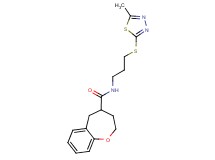 N-{3-[(5-methyl-1,3,4-thiadiazol-2-yl)thio]propyl}-2,3,4,5-tetrahydro-1-benzoxepine-4-carboxamide