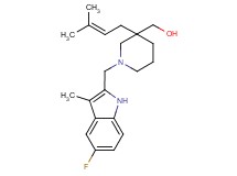 [1-[(5-fluoro-3-methyl-1H-indol-2-yl)methyl]-3-(3-methylbut-2-en-1-yl)piperidin-3-yl]methanol