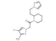 1-[(4-chloro-3-methyl-1H-pyrazol-1-yl)acetyl]-2-[2-(1H-pyrazol-1-yl)ethyl]piperidine