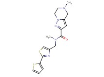 N,5-dimethyl-N-{[2-(2-thienyl)-1,3-thiazol-4-yl]methyl}-4,5,6,7-tetrahydropyrazolo[1,5-a]pyrazine-2-carboxamide