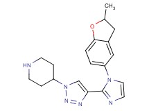 4-{4-[1-(2-methyl-2,3-dihydro-1-benzofuran-5-yl)-1H-imidazol-2-yl]-1H-1,2,3-triazol-1-yl}piperidine