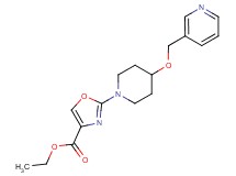 ethyl 2-[4-(3-pyridinylmethoxy)-1-piperidinyl]-1,3-oxazole-4-carboxylate