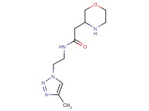 N-[2-(4-methyl-1H-1,2,3-triazol-1-yl)ethyl]-2-(3-morpholinyl)acetamide