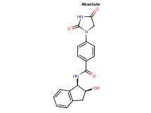 4-(2,4-dioxo-1-imidazolidinyl)-N-[(1R,2S)-2-hydroxy-2,3-dihydro-1H-inden-1-yl]benzamide