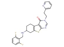 7-[(2,6-difluorobenzyl)amino]-3-[2-(2-pyridinyl)ethyl]-5,6,7,8-tetrahydro[1]benzothieno[2,3-d]pyrimidin-4(3H)-one