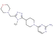 4-{4-[4-methyl-5-(morpholin-4-ylmethyl)-4H-1,2,4-triazol-3-yl]piperidin-1-yl}pyrimidin-2-amine