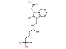2-(3-{[(5-hydroxy-1,5-dimethylhexyl)amino]methyl}-2-methyl-1H-indol-1-yl)acetamide