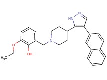 2-ethoxy-6-({4-[4-(2-naphthyl)-1H-pyrazol-5-yl]-1-piperidinyl}methyl)phenol