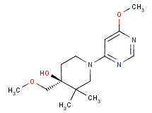 (4S*)-4-(methoxymethyl)-1-(6-methoxypyrimidin-4-yl)-3,3-dimethylpiperidin-4-ol
