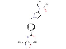 4-({3-[acetyl(ethyl)amino]pyrrolidin-1-yl}methyl)-N-(3,5-dimethylisoxazol-4-yl)benzamide