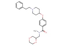 N-(1,4-dioxan-2-ylmethyl)-N-methyl-4-{[1-(2-phenylethyl)-4-piperidinyl]oxy}benzamide