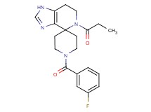 1'-(3-fluorobenzoyl)-5-propionyl-1,5,6,7-tetrahydrospiro[imidazo[4,5-c]pyridine-4,4'-piperidine]