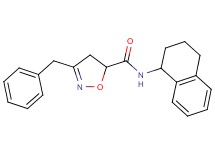 3-benzyl-N-(1,2,3,4-tetrahydro-1-naphthalenyl)-4,5-dihydro-5-isoxazolecarboxamide