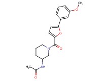 N-{1-[5-(3-methoxyphenyl)-2-furoyl]piperidin-3-yl}acetamide