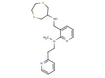 3-[(1,4-dithiepan-6-ylamino)methyl]-N-methyl-N-[2-(2-pyridinyl)ethyl]-2-pyridinamine