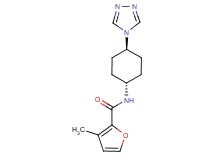 3-methyl-N-[trans-4-(4H-1,2,4-triazol-4-yl)cyclohexyl]-2-furamide