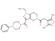 5-[(3,5-dimethyl-4-isoxazolyl)acetyl]-1-ethyl-3-[(4-phenyl-1-piperazinyl)carbonyl]-4,5,6,7-tetrahydro-1H-pyrazolo[4,3-c]pyridine