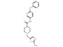 1-[(2-methyl-1,3-thiazol-5-yl)methyl]-N-(6-phenoxy-3-pyridinyl)-4-piperidinecarboxamide