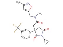 2-{1-cyclopropyl-2,5-dioxo-3-[3-(trifluoromethyl)phenyl]-3-pyrrolidinyl}-N-methyl-N-[(3-methyl-5-isoxazolyl)methyl]acetamide