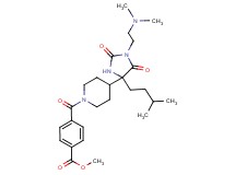methyl 4-({4-[1-[2-(dimethylamino)ethyl]-4-(3-methylbutyl)-2,5-dioxo-4-imidazolidinyl]-1-piperidinyl}carbonyl)benzoate