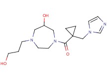 1-(3-hydroxypropyl)-4-{[1-(1H-imidazol-1-ylmethyl)cyclopropyl]carbonyl}-1,4-diazepan-6-ol