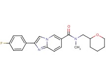 2-(4-fluorophenyl)-N-methyl-N-(tetrahydro-2H-pyran-2-ylmethyl)imidazo[1,2-a]pyridine-6-carboxamide