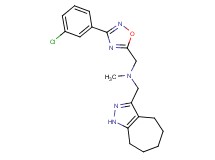 1-[3-(3-chlorophenyl)-1,2,4-oxadiazol-5-yl]-N-(1,4,5,6,7,8-hexahydrocyclohepta[c]pyrazol-3-ylmethyl)-N-methylmethanamine