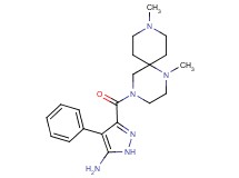 3-[(1,9-dimethyl-1,4,9-triazaspiro[5.5]undec-4-yl)carbonyl]-4-phenyl-1H-pyrazol-5-amine