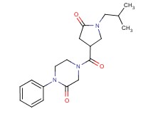 4-[(1-isobutyl-5-oxo-3-pyrrolidinyl)carbonyl]-1-phenyl-2-piperazinone