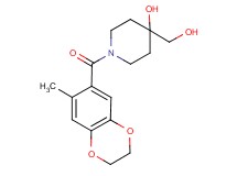 4-(hydroxymethyl)-1-[(7-methyl-2,3-dihydro-1,4-benzodioxin-6-yl)carbonyl]piperidin-4-ol