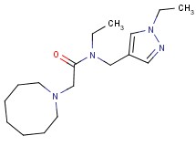 2-azocan-1-yl-N-ethyl-N-[(1-ethyl-1H-pyrazol-4-yl)methyl]acetamide