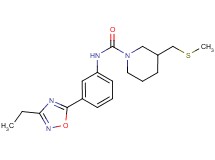 N-[3-(3-ethyl-1,2,4-oxadiazol-5-yl)phenyl]-3-[(methylthio)methyl]piperidine-1-carboxamide