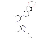 6,7-dimethoxy-2-{1-[(5-methyl-1-propyl-1H-pyrazol-4-yl)methyl]-3-piperidinyl}-1,2,3,4-tetrahydroisoquinoline
