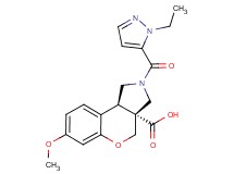 (3aR*,9bR*)-2-[(1-ethyl-1H-pyrazol-5-yl)carbonyl]-7-methoxy-1,2,3,9b-tetrahydrochromeno[3,4-c]pyrrole-3a(4H)-carboxylic acid