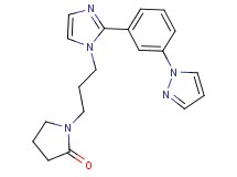 1-(3-{2-[3-(1H-pyrazol-1-yl)phenyl]-1H-imidazol-1-yl}propyl)pyrrolidin-2-one