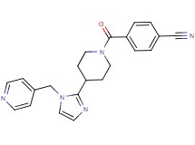 4-({4-[1-(4-pyridinylmethyl)-1H-imidazol-2-yl]-1-piperidinyl}carbonyl)benzonitrile