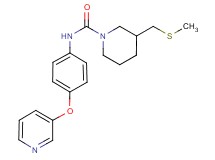 3-[(methylthio)methyl]-N-[4-(pyridin-3-yloxy)phenyl]piperidine-1-carboxamide