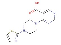 4-[4-(1,3-thiazol-2-yl)piperazin-1-yl]pyrimidine-5-carboxylic acid