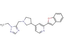 2-(1-benzofuran-2-yl)-4-{1-[(1-ethyl-1H-1,2,4-triazol-5-yl)methyl]pyrrolidin-3-yl}pyridine