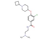 3-chloro-4-[(1-cyclobutyl-4-piperidinyl)oxy]-N-[2-(dimethylamino)ethyl]benzamide