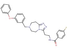 4-fluoro-N-{2-[7-(3-phenoxybenzyl)-6,7,8,9-tetrahydro-5H-[1,2,4]triazolo[4,3-d][1,4]diazepin-3-yl]ethyl}benzamide